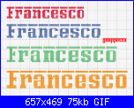 Nomi * Filippo Francesco Alessio Andrea Alessandro Luca* con font Ferrorosso e altri-francesco-gif