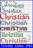 Nome * Cristian o Christian * per caramella di tela aida ......-christian-jpg