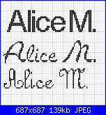 Scritta nome * Gabriele* in 3 caratteri diversi.......-alice-jpg