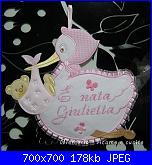 Fiocco nascita E' nata Giulia-coccarda-fiocco-nascita-cicogna-per-giulietta-jpg