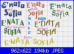 Suggerimento fiocco nascita e scritta  * è nata Sofia*-nata-sofia-jpg