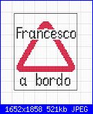 Triangolo e scritta Francesco a bordo-francesco-bordo-jpg