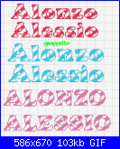 Nome * Alonzo Alessio* con font  clipz carousel-alessio-gif