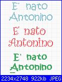 Frase per fiocco nascita-%C3%A8-nato-antonino-jpg
