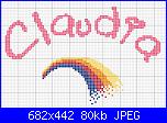 Nome Claudia a semicerchio-claudia-arcobaleno-jpg