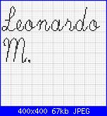Scritta nome * Leonardo.  M *-g-jpg