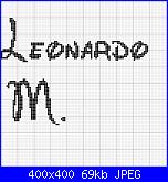 Scritta nome * Leonardo.  M *-l-jpg