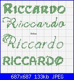 Richiesta nome * Riccardo* in 20 quadretti....-riccardo-verde2-jpg