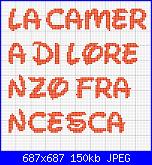 scritta La camera di Lorenzo e Francesca-la-camera-2-jpg