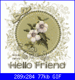 cricri1986: salve sono una new entry-floral-mask-hello-friend-gif
