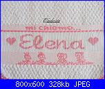 I ricami realizzati con le scritte di sharon-bavaglino-elena-con-cuoricini_particolare_immagine-2818-jpg