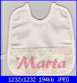 I ricami con le scritte di Natalia-bavaglino-marta-jpg