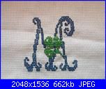 Ricami eseguiti usando gli alfabeti e le scritte preparati da  Malù-foto0334-jpg