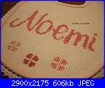 I ricami realizzati con le scritte di sharon-bavaglino-noemi-particolare-jpg