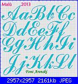 Ricami eseguiti usando gli alfabeti e le scritte preparati da  Malù-alfa-arenski-h-maiuscole-40-prima-parte-1-jpg