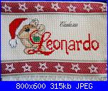 "Il mio Primo Natale" e i ricami Natalizi creati da Natalia-calza-leonardo_lato1_particolare_immagine-4411-jpg