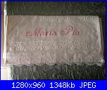 I ricami realizzati con le scritte di sharon-asciugamano-maria-pia-jpg