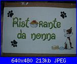 I ricami realizzati con le scritte di sharon-ristorante-da-nonn-jpg