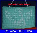 Ricami eseguiti usando gli alfabeti e le scritte preparati da  Malù-angelo-f-jpg