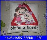 "Bimbo a bordo", "Mamma a bordo", "Cane a bordo" - gli schemi di Natalia-mordicchio-jpg