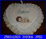 Ricami eseguiti usando gli alfabeti e le scritte preparati da  Malù-20150411_152106-jpg