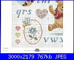 Alfabeto / sampler di Winnie The Pooh-sampler-bl72070-3-jpg