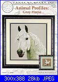 Cross My Heart - CSB 188 Animal Profiles. Gray Horse - 1999-csb-188-grey-horse-jpg