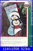 Dimensions 71- 09144 - Hugging Penguins Stocking-cover-jpg