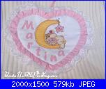 ricami eseguiti sui fiocchi nascita di aliluca-anastasia1-jpg