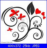 Disegni sposi-4159611-stilizzato-modello-romantico-con-cuori-e-farfalle-valentines-illustrazione-jpg