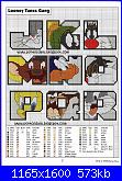 alfabeto Looney Tunes: Tweety, Gang, Sylvester, Bugs Bunny,-monograma-looney-tunes-1-2-jpg
