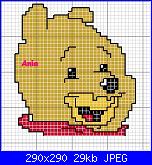 Piccoli schemi: Winnie e Pluto per bavette sfiziose-pooh-bocca-sporca-jpg