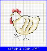 Cerco schema di un pollo, magari appeso o vicino ad una lettera-disegni-punto-croce-pollo-jpg