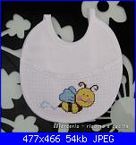 punto croce-apina-bavaglino-bavetta-con-ape-jpg