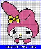 Schema My Melody-mymelody-punto-croce-jpg