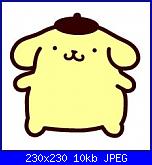 schemi personaggi cartone animato "il villaggio di hello kitty"-pompompurin-jpg