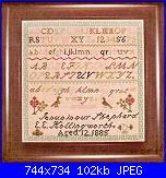 Lettere dell'alfabeto in stile antico-heritage-samplers-ee-hollingworth-1885-jpg