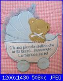 Questi sono i miei lavoretti... - pink-fiocco-carrozzina-blu-con-frase-jpg