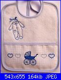 Questi sono i miei lavoretti... - pink-bavaglino-carrozzina-azzurra-jpg