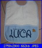 Francesca0580 - i miei lavori-bavaglino-luca-con-stellina-jpg
