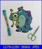 I miei ricami - GraziaM-sulley-e-mike-jpg