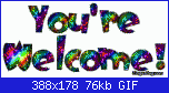 Fanya: Fanya-youre_welcome_rainbow_glitter_text-gif