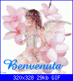 rita74: Ciao a tutte-angelo-tra-i-fiori-glitter-gif