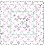 La maglia del cuore-sezione uncinetto Progetto copertine bimbi  Pav e Senzatetto-schema-granny-square-23-147x150-jpg