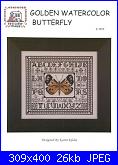 Sampler Quaker-golden-watercolor-butterfly-jpg