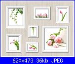 Quadri tripli/ Ricamo Trittico-tulipani-jpg