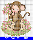 SCHEMI SCHEMI E...........ANCORA SCHEMI-monkey-baby-wtih-roses-png