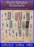 Jeanette Crews Designs 1254  - Floral Alphabet bookmarks *-373066839-jpg