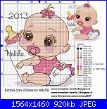 Gli schemi di Natalia - II-bimba-con-il-biberon-49x59-jpg