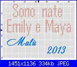 Gli schemi di Malù 2°-sono-nate-emily-e-maya-jpg